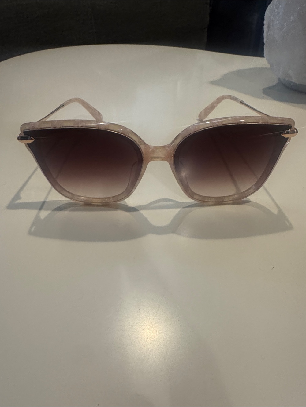 KREWE Dede Nylon | Plaid Light Pink Sunglasses